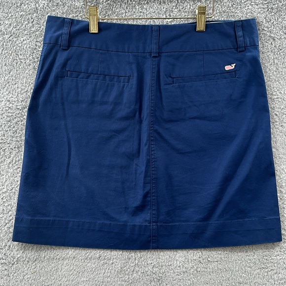 VINEYARD VINES by Shep & Ian  Navy Blue Cotton Twill Utility Skirt Size 8 - Picture 9 of 9
